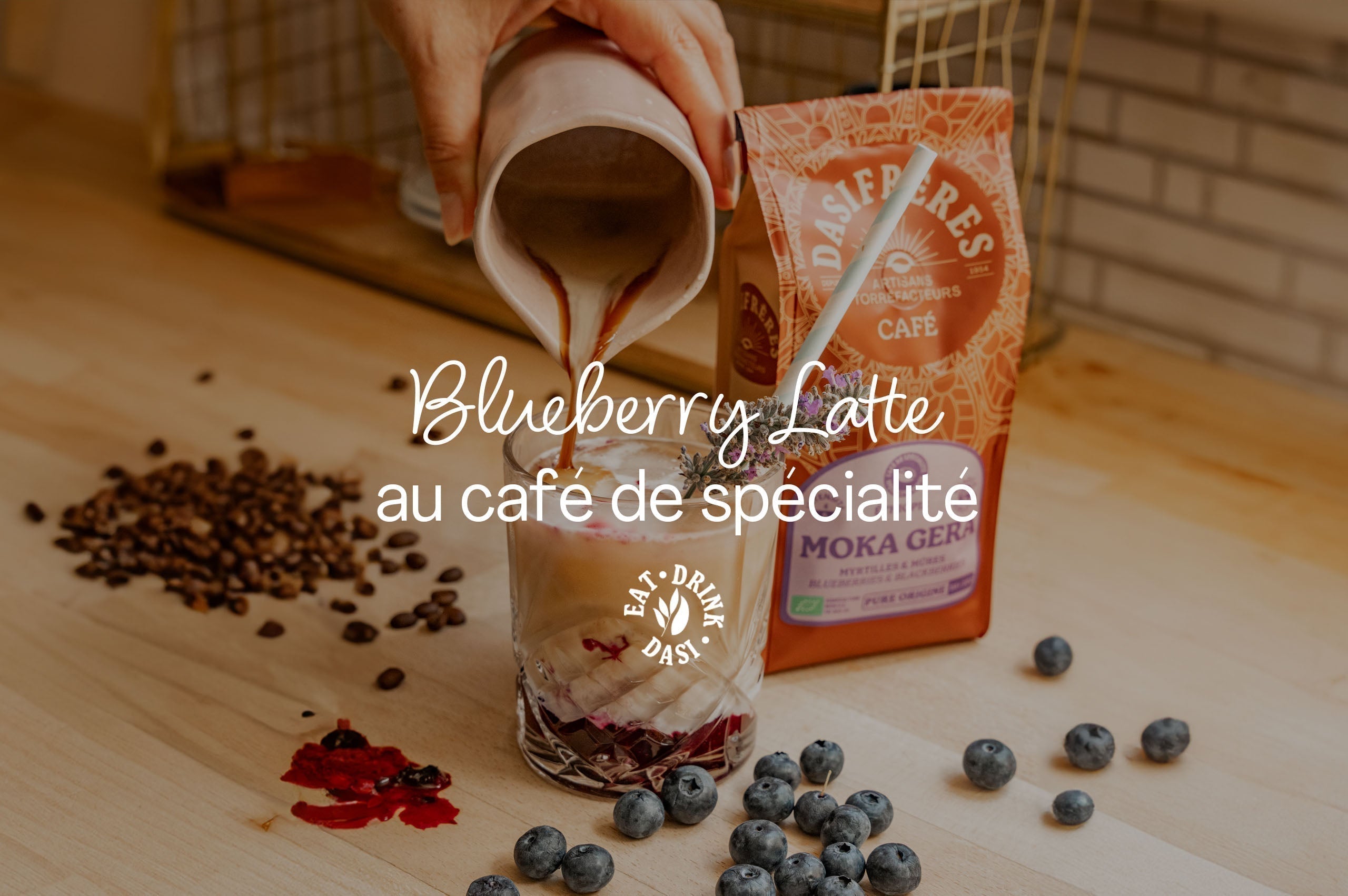 Recette au café - Blueberry Latte au Moka Gera