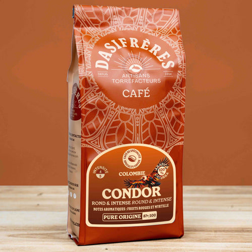 Café grains Condor Colombie café de spécialité 100% Arabica Caturra pure origine 250g