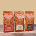 Assortiment cafés grains d'îles Sigri Sierra Maestra Barahona pure origine 100% Arabica 250g