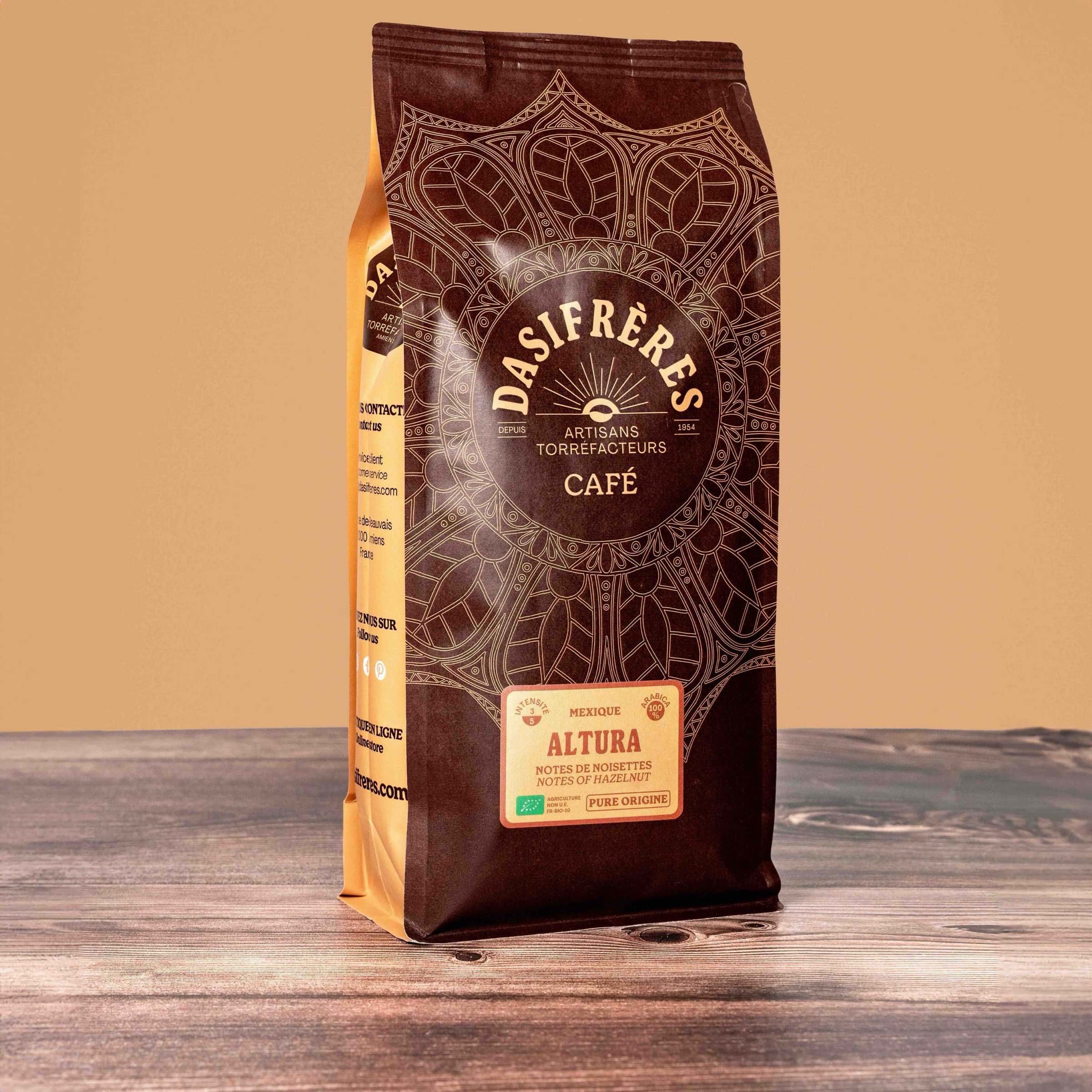 Café grains Altura Mexique noisettes bio pure origine 100% Arabica kilo
