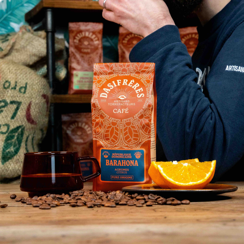 Café grains Barahona République Dominicaine agrumes 100% Arabica pure origine 250g