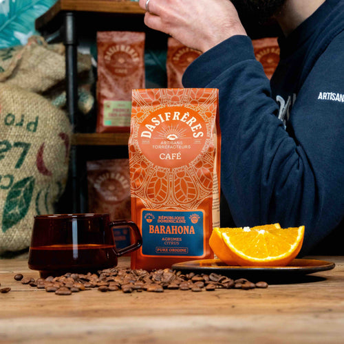 Café grains Barahona République Dominicaine agrumes 100% Arabica pure origine 250g