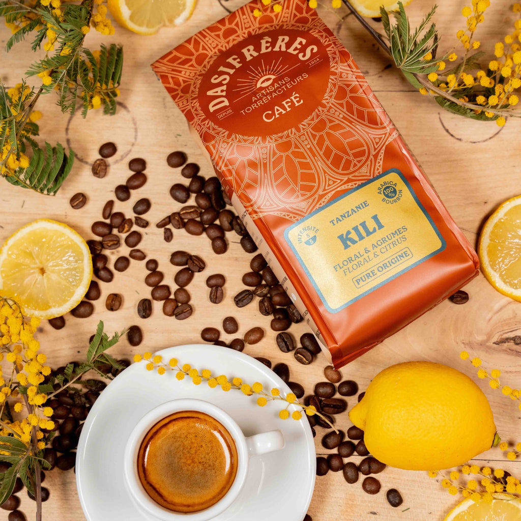 café moulu Kili Tanzanie floral et agrumes pure origine 100% Arabica Bourbon 250g
