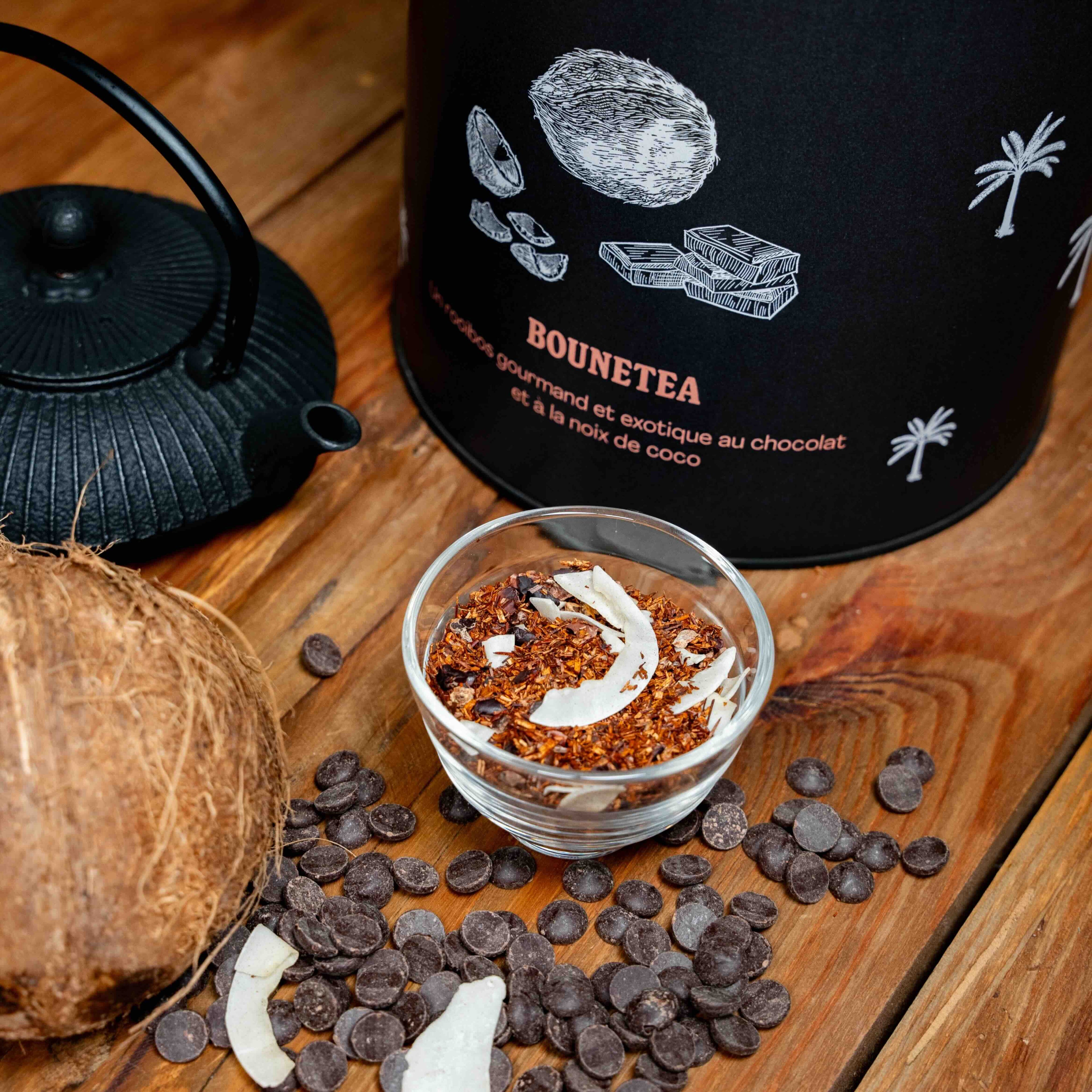 Bounetea rooibos gourmand et exotique au chocolat et à la noix de coco vrac
