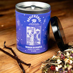 Women in Purple Thé blanc violette et vanille boite métal 80g réutilisable double couvercle papier washi