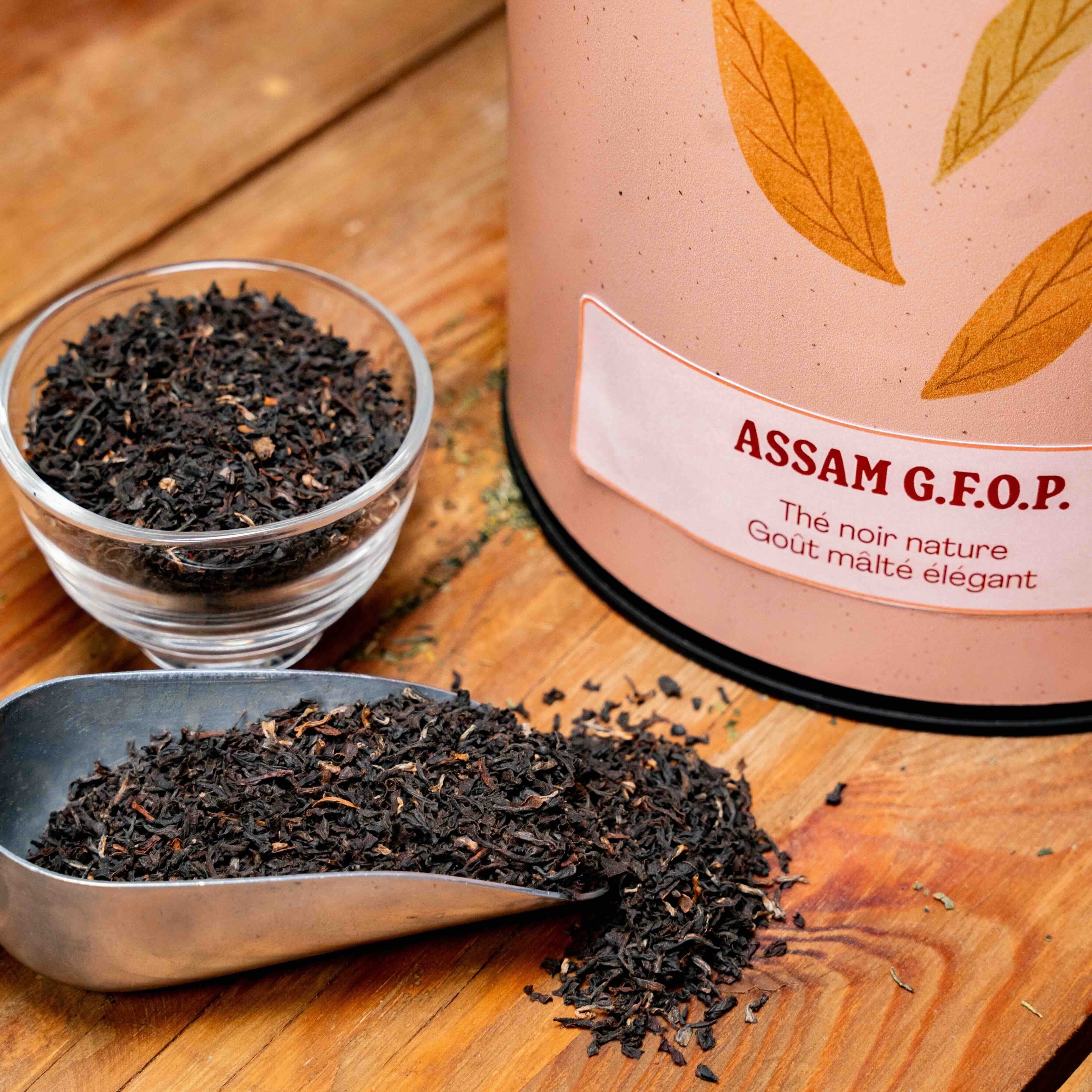 Assam G.F.O.P thé noir nature goût mâlté élégant vrac