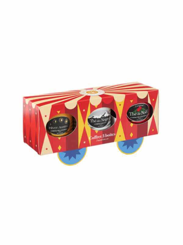 Coffret Circus – Thé de Noël,Neiges,Hiver Austral – 3x30g boîtes